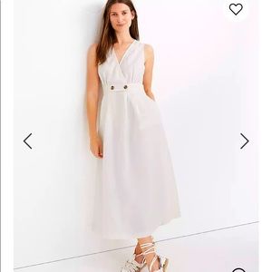 NWT Madewell button waist wrap midi dress 10